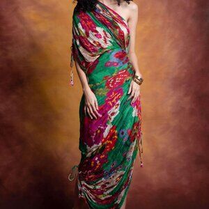 Saaksha & Kinni One-Shoulder Sari Dress